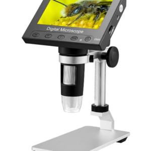 STPCTOU Microscopio LCD Digital USB 4.3 pulgadas 10X-1000X Ampliación Zoom, 8 LED de luz ajustable, batería de litio recargable grabadora de vídeo para reparación de teléfono, herramienta de soldadura para niños Lab Edu