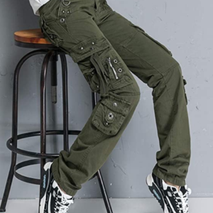 UR MAX BEAUTY Pantalones Tácticos Multibolsillos Al Aire Libre para Mujer, Pantalón De Carga Militar Suelto De Camuflaje Activo