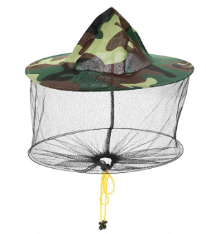 Yosoo123 Sombrero de Abeja de Camuflaje Gorro de Mosca Insecto de Insectos Abejorro Malla Malla Anti Mosquitos de Protección Solar al Aire Libre