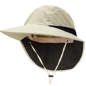 Explopur Sombrero para el Sol Ajustable Unisex Gorra de Sol de ala Ancha con Solapa en el Cuello para Viajes Camping Senderismo Pesca Canotaje