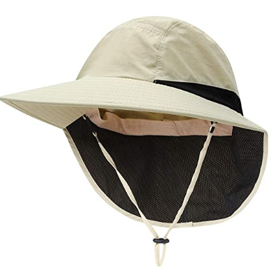 Lixada Sombrero para el Sol Ajustable Mujeres Hombres Gorra de Sol de ala Ancha con Solapa en el Cuello para Viajes Camping Senderismo Pesca Canotaje