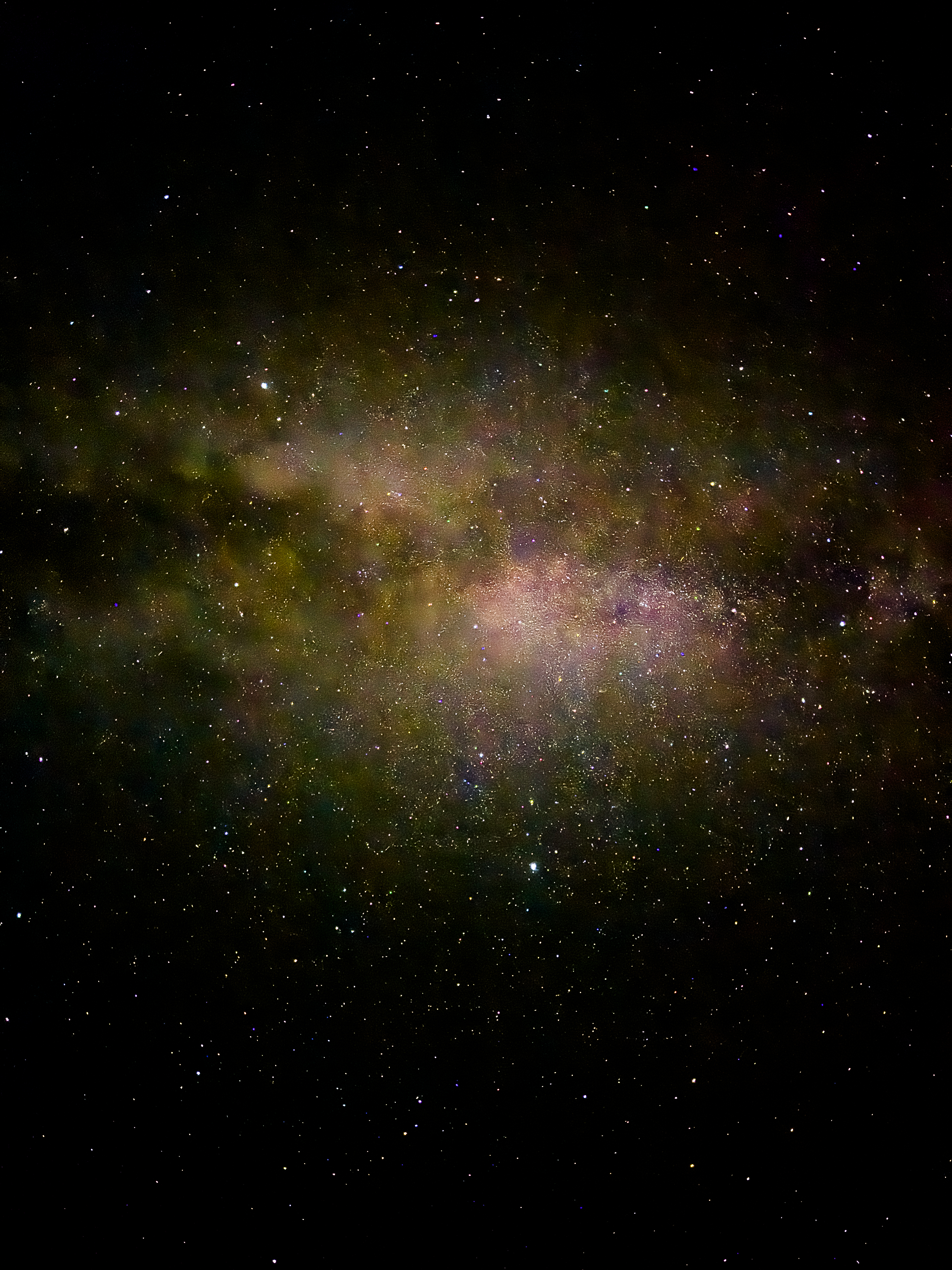 Fotografía de larga exposición de la vía láctea en Yucatán, México. 