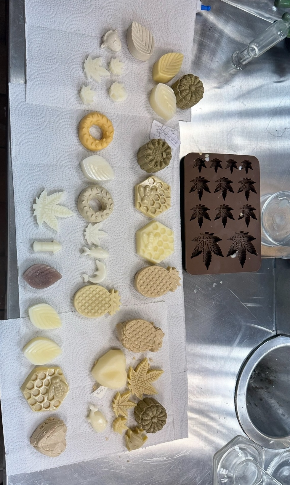 Productos elaborados en el taller “Cosmética natural con plantas medicinales”