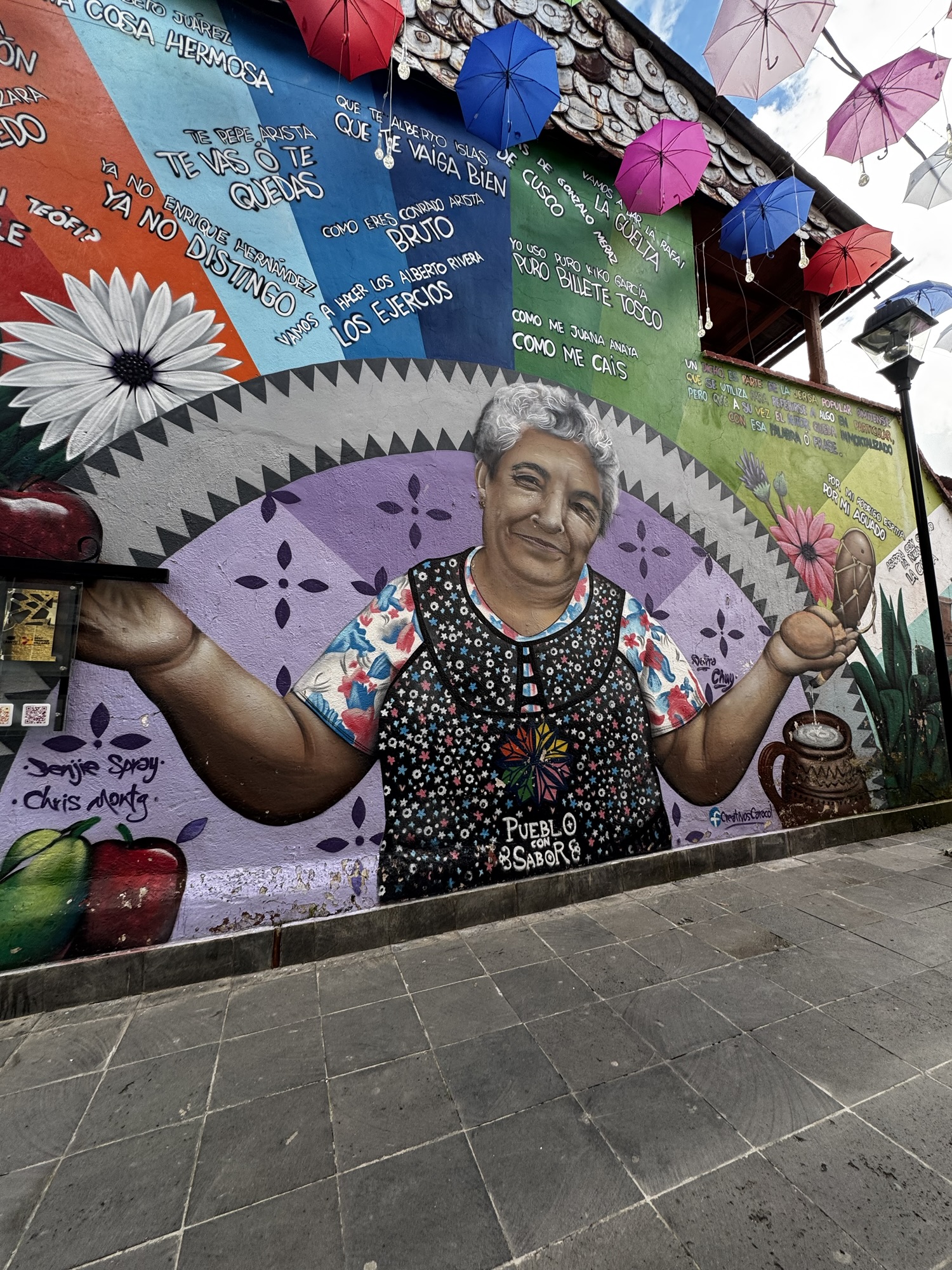 Mural en honor a Doña Chuy en Omitlán de Juarez, Hidalgo. 