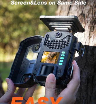 Cámara De Cacería Trampa 4k 48mp Con Panel Solar Y Lector Sd Camuflado