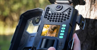 Cámara De Cacería Trampa 4k 48mp Con Panel Solar Y Lector Sd Camuflado